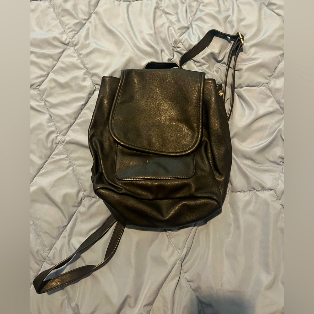 Black mini backpack